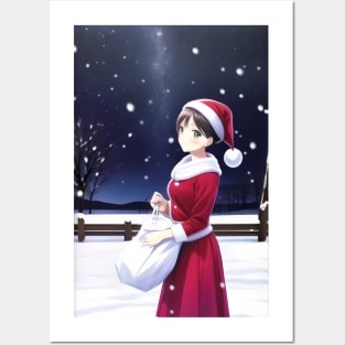 Santa Girl Posters and Art